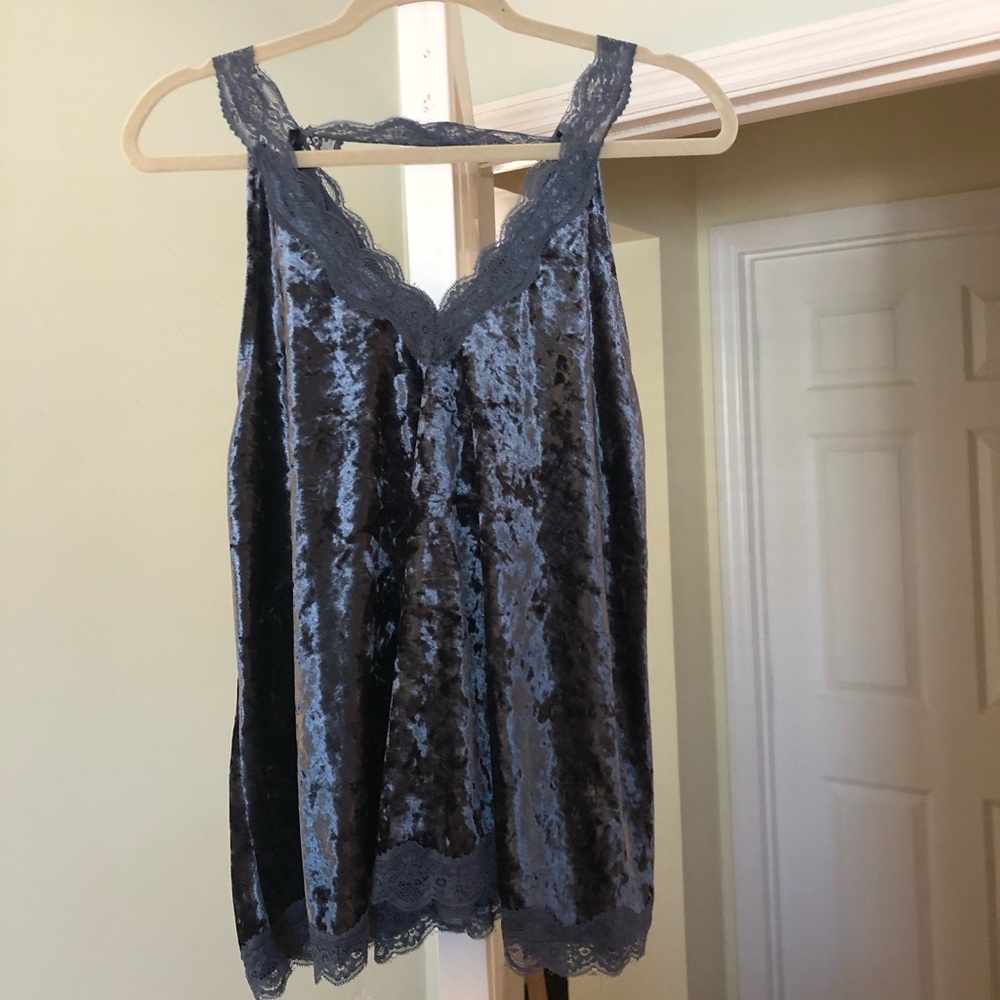 NWT Velvet Camisole with lace detail